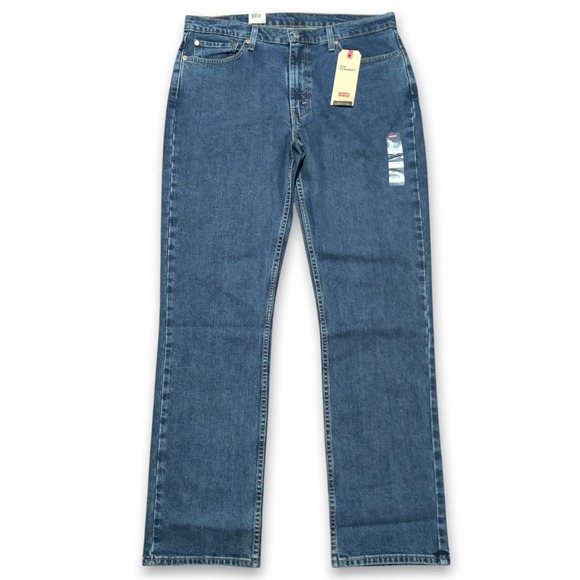 Levi's 514 Jeans Men's 38 x 34 Blue Cotton Stretch Straight Leg Regular Fit New - Picture 1 of 8